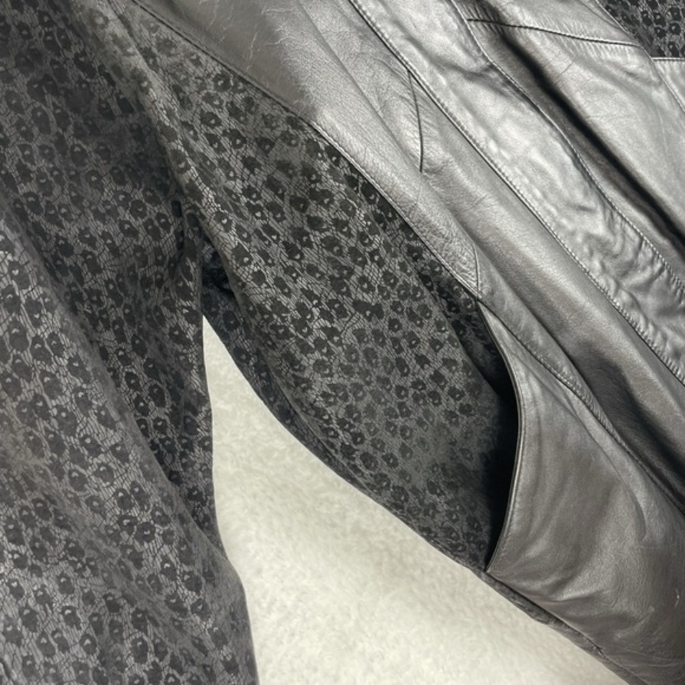 VTG Wilson's Leather Coat SZ XS Thinsulate Trench‎ Full Zip 80s 90s Animal Biker - Picture 15 of 17